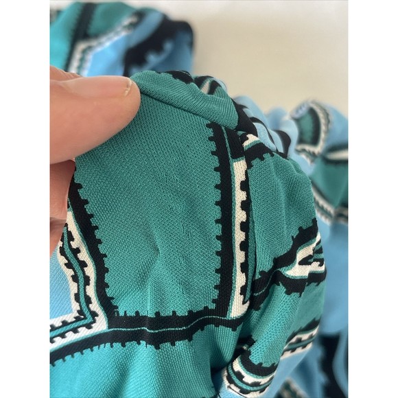 Nicole Miller Womens Dress Size Small Green Shift Mini Long Sleeve Retro Flaw - Picture 9 of 16